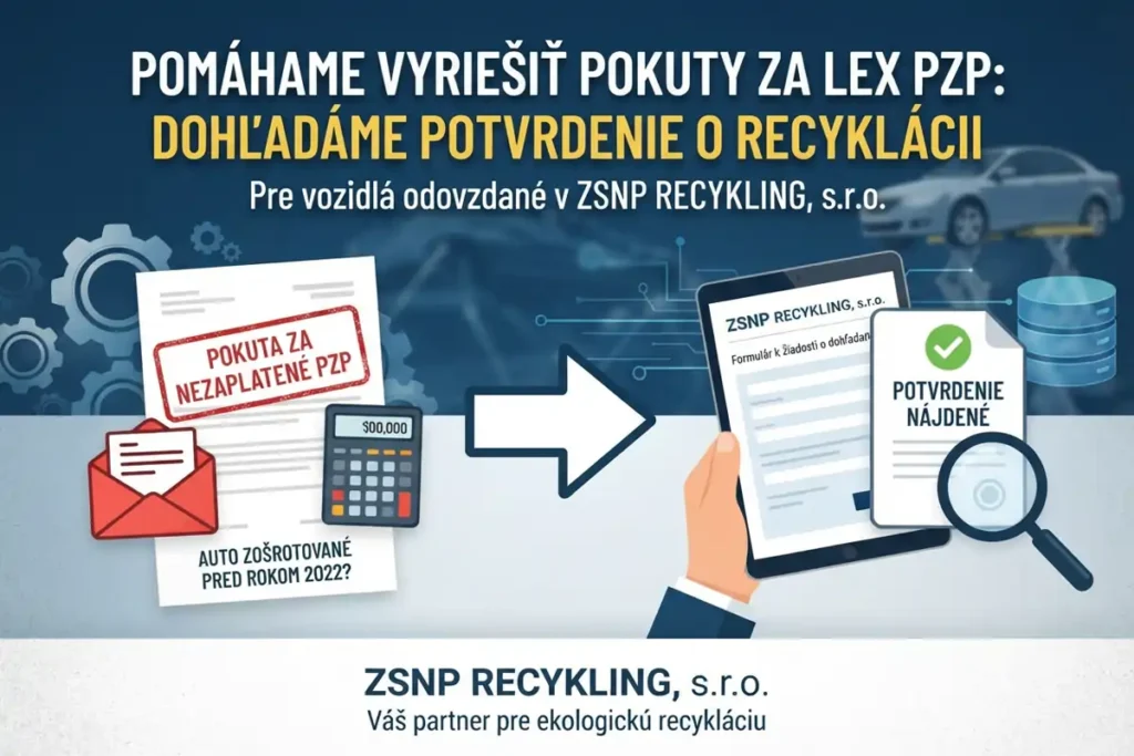 Pokuta za nezaplatené PZP pri zrecyklovanom vozidle